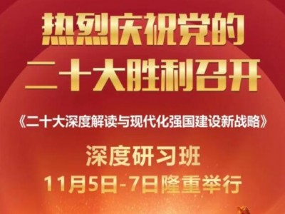 20大解讀與現代化強國建設新戰(zhàn)略深度研習班